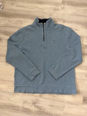 Tommy Hilfiger Men's Slate Blue Half-Zip Pullover